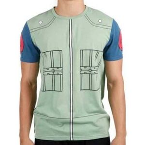 Naruto Kakashi Shippuden Anime Costume T-shirt Size XXL